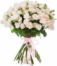 Кустовые белые розы